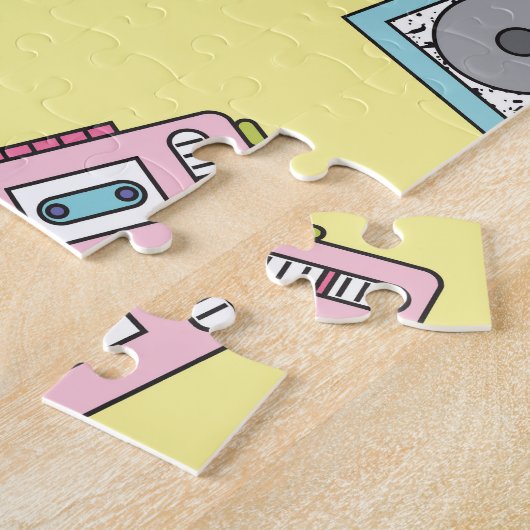 cassette, roller schaatsen: retro legpuzzel (Zijkant)