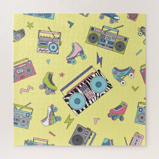  cassette, roller schaatsen: retro legpuzzel (Verticaal)