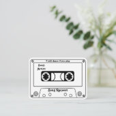 Cassette Song Request Wedding Invitation Insert Informatiekaartje (Staand voorkant)