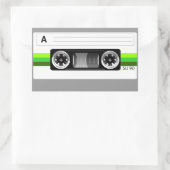 Cassette tape groen label sticker (Tas)