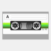 Cassette tape groen label sticker (Voorkant)