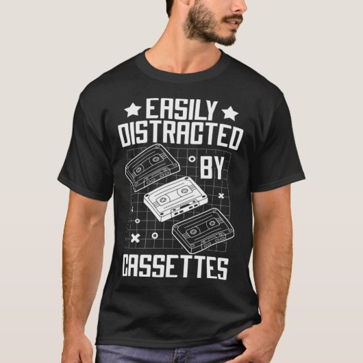 Cassette Tape Music Player Recorder Mix Audio Coll T-shirt (Voorkant)