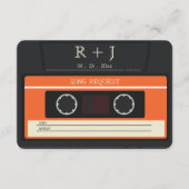  cassette tape nummer verzoek RSVP bruiloft Informatiekaartje (Voorkant)