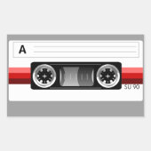 Cassette tape rode label sticker (Voorkant)