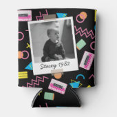 Cassette Tapes Eighties 80's 40th Birthday Photo Blikjeskoeler (Voorkant)