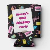 Cassette Tapes Eighties 80's 40th Birthday Photo Blikjeskoeler (Achterkant)