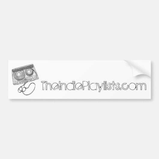Cassette, TheIndiePlaylists.com Bumpersticker (Voorkant)