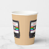  cassette verjaardag papieren bekers (Rechts)