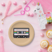 cassette verjaardag papieren bordje (Feest)