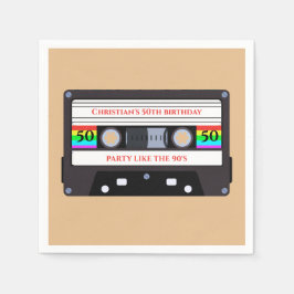  cassette verjaardag servet