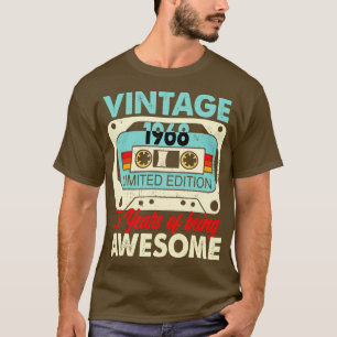 Cassette Vintage 1968 55 jaar Geweldige zijn T-shirt