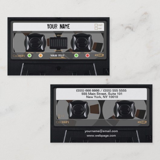 Cassette Visitekaartje (Voorkant / Achterkant)