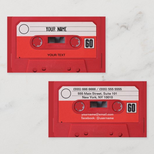 Cassette Visitekaartje (Voorkant / Achterkant)