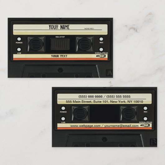 Cassette Visitekaartje (Voorkant / Achterkant)