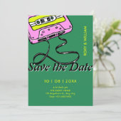 Cassette wedding  save the date (Staand voorkant)
