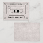 Cassette Wedding Song Request Insert Informatiekaartje (Voorkant / Achterkant)
