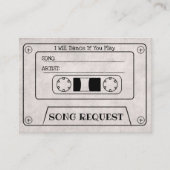  Cassette Wedding Song Request Insert Informatiekaartje (Voorkant)