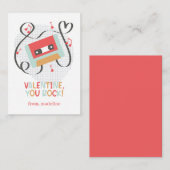 Cassette You Rock Classroom Valentijn Kaart (Voorkant / Achterkant)