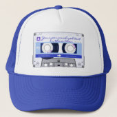 cassetteband - blauw - trucker pet (Voorkant)
