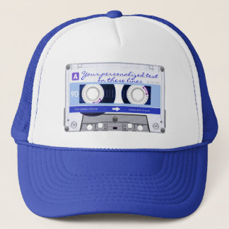 cassetteband - blauw - trucker pet