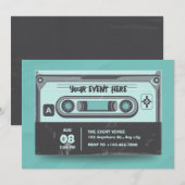 Cassetteband  groen zwart kaart (Voorkant / Achterkant)