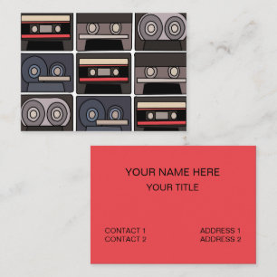 Cassetteband Mix tape Muziek Band Artiest Visitekaartje