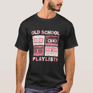 Cassetteband Muziek 80s Retro Oude School Afspeell T-shirt