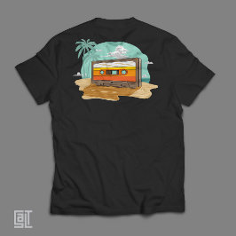 Cassetteband Retro 80'er jaren op het Strand Terug T-shirt
