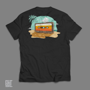Cassetteband Retro 80'er jaren op het Strand Terug T-shirt