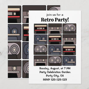 Cassetteband Retro Muziekfeest Kaart