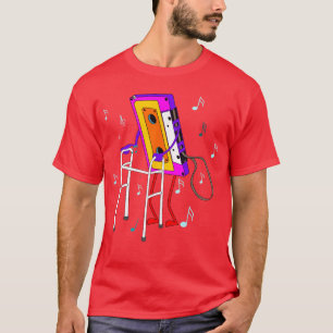 Cassetteband Retro Vintage 70s 80s 90s Muziek meis T-shirt