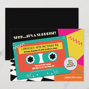 Cassetteband SURPRISE 50ste verjaardag Retro 80s Kaart