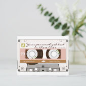 cassetteband - tan - briefkaart (Staand voorkant)