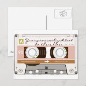 cassetteband - tan - briefkaart (Voorkant / Achterkant)