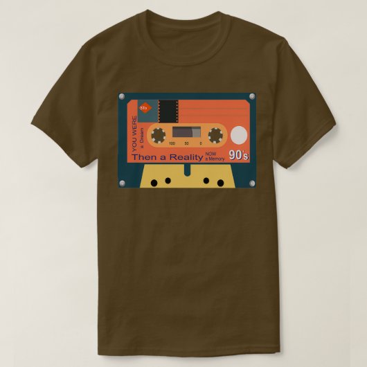 cassetteband van 90 s t-shirt (Design voorkant)