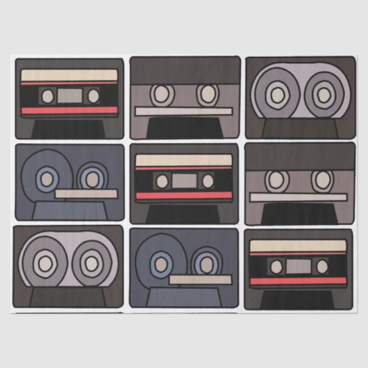 Cassetteband Verjaardagsfeestje Tissuepapier (Voorkant)