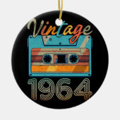  Cassettebandje 1964 Retro 59e verjaardag 59 Keramisch Ornament (Voorkant)