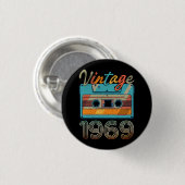 Cassettebandje 1969 Retro 54e verjaardag 54 Ronde Button 3,2 Cm (Voorkant /achterkant)