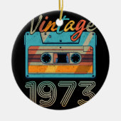  Cassettebandje 1973 Retro 50e verjaardag 50 Keramisch Ornament (Voorkant)