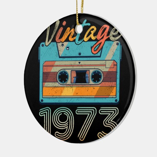  Cassettebandje 1973 Retro 50e verjaardag 50 Keramisch Ornament (Links)