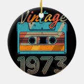 Cassettebandje 1973 Retro 50e verjaardag 50 Keramisch Ornament (Achterkant)