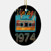  Cassettebandje 1974 Retro 49e verjaardag 49 Keramisch Ornament (Rechts)