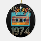  Cassettebandje 1974 Retro 49e verjaardag 49 Keramisch Ornament (Links)