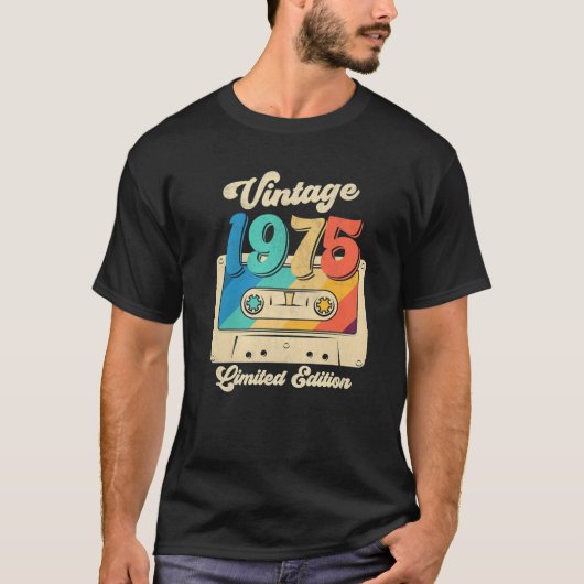 Cassettebandje 1975 47e beperkte uitgave 47 jaar O T-shirt (Voorkant)