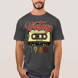 Cassettebandje 1980 met de grootste hits T-shirt
