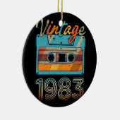  Cassettebandje 1983 Retro 40e verjaardag 40 Keramisch Ornament (Rechts)
