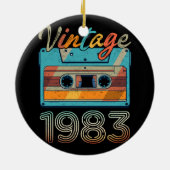  Cassettebandje 1983 Retro 40e verjaardag 40 Keramisch Ornament (Achterkant)