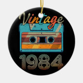 Cassettebandje 1984 Retro 39e verjaardag 39 Keramisch Ornament (Voorkant)