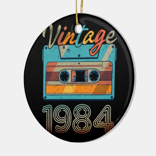 Cassettebandje 1984 Retro 39e verjaardag 39 Keramisch Ornament (Links)