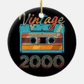  Cassettebandje 2000 Retro 23rd verjaardag 23 Keramisch Ornament (Achterkant)